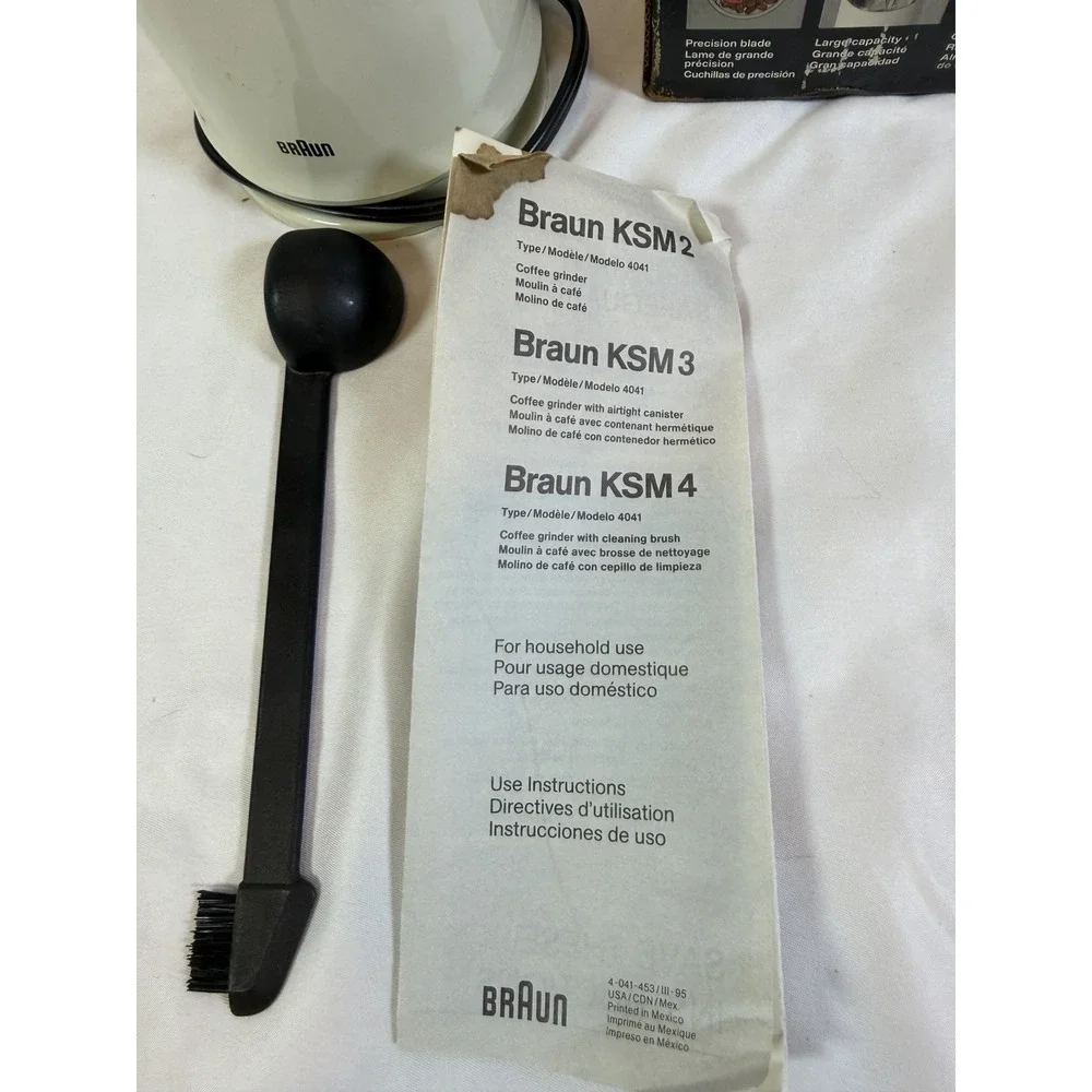 Braun Aromatic KSM4 Coffee Grinder Type 4041 w/ Box & Scoop Tested